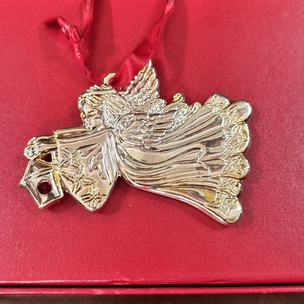 Waterford 2011 Angel Christmas Ornament Silver Tone w/ Box‎ Holiday Decor